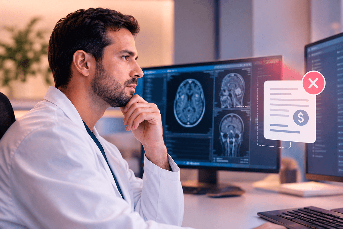 Tela do Animati RIS com módulo de faturamento integrado e geração de arquivo TISS para clínica de radiologia